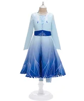 

Hot Sale Elsa Anna Cosplay Costume 3pcs a Set Girls Frozen 2 Movie Princess Dress BX1655