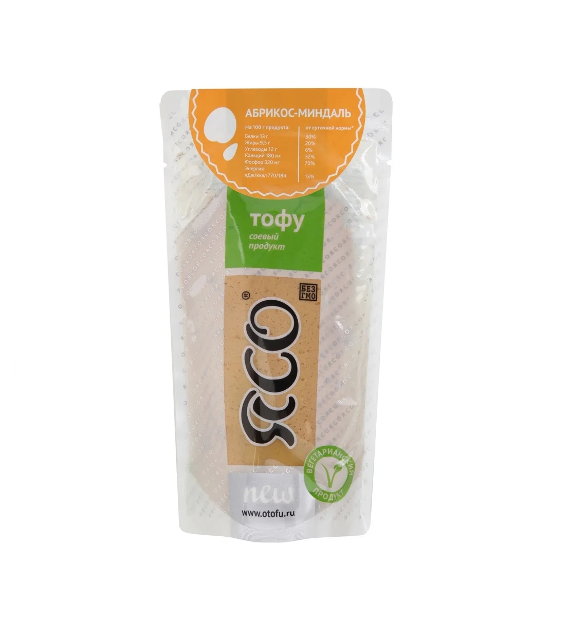 
175 g Russian Vegan Natural Firm Whole Structured Apricot almond nut Tofu 