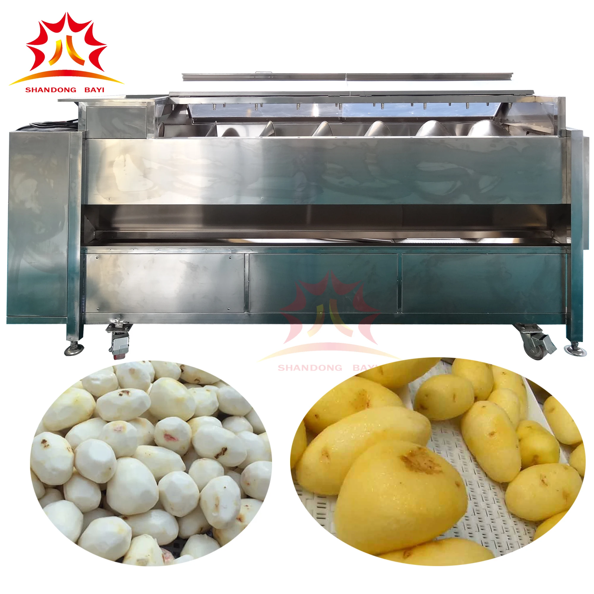Commercial potato ginger peeler and washer machine