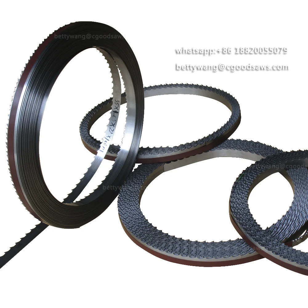 

Bandsaw blade for wood cutting for sawmills
