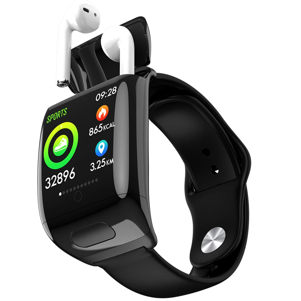 

G36 Smart Watch with 2 In 1 TWS True Wireless Bluetooth Call Earphone Music Earbuds ECG Heart rate Blood Pressure Smartwatch