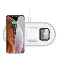 

SOOMFON 3 IN 1 Wireless Charging Fast Charger 10W Qi CE FCC ROHS Qi Wireless Charger Stand For iPhone iWatch Airpods