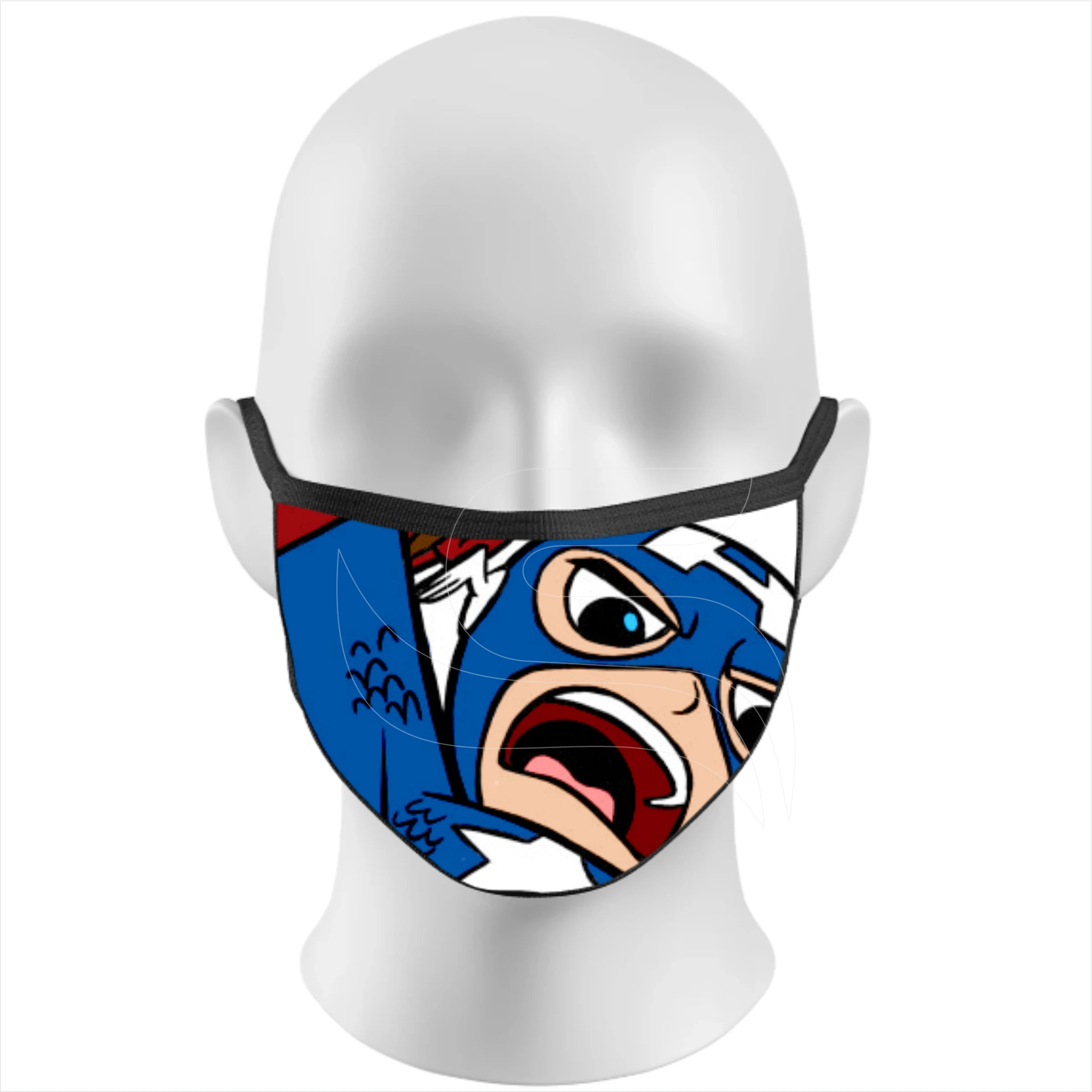 
captain america printed facemask / kids adults face cover 