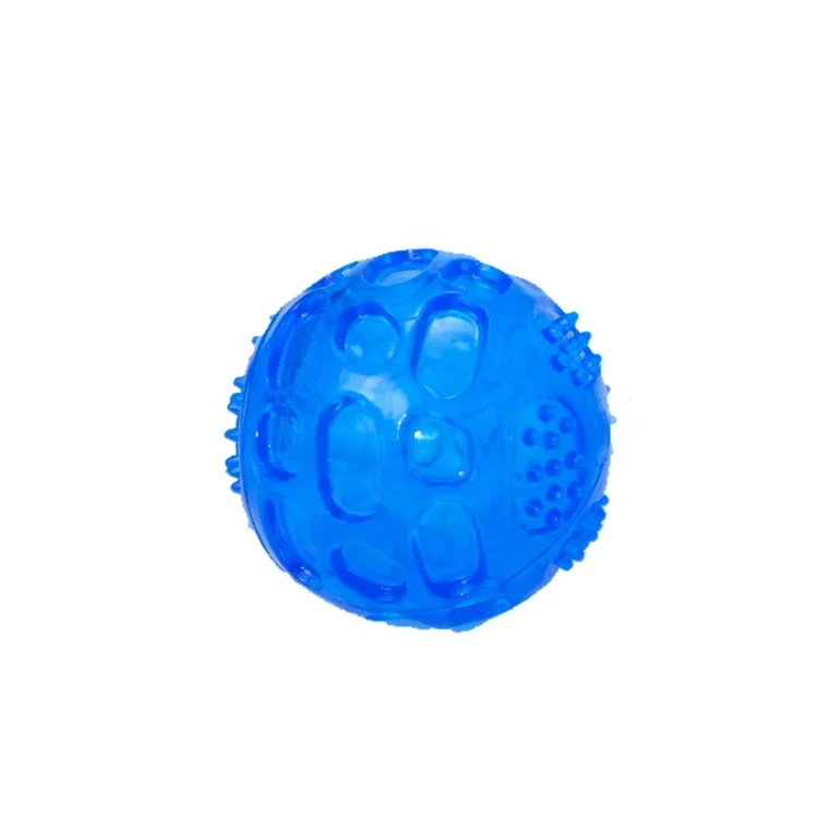 

Transparent Rubber Squeaky Rolling Ball Pet Dog Toys Fetch Balls For Dogs, Orange/blue/green