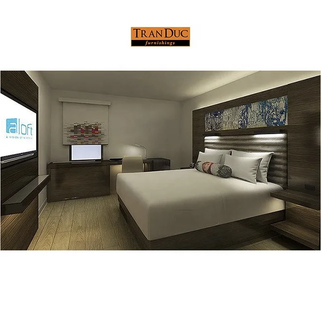 
Modern hotel bedroom furniture set - 3 star hotel furniture for Aloft Sunnyvale 