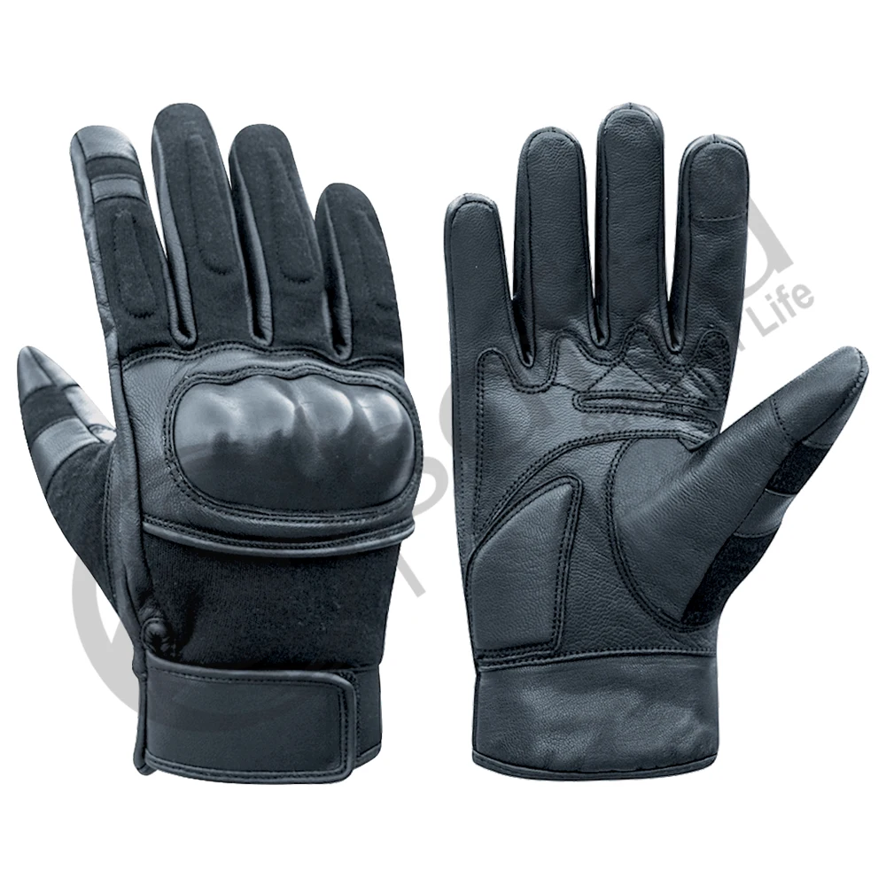 Tactical Leather Gloves Safety Glove & Gears Cut Resistant Tactical