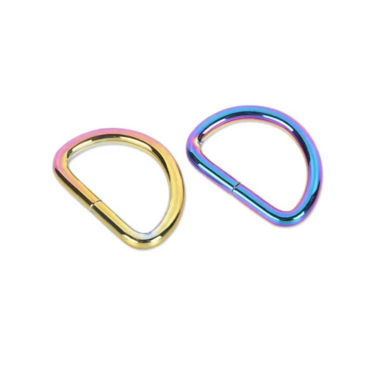 

Wholesale Metal Plating Rainbow D Ring For Handbag Buckle Bag Accessories