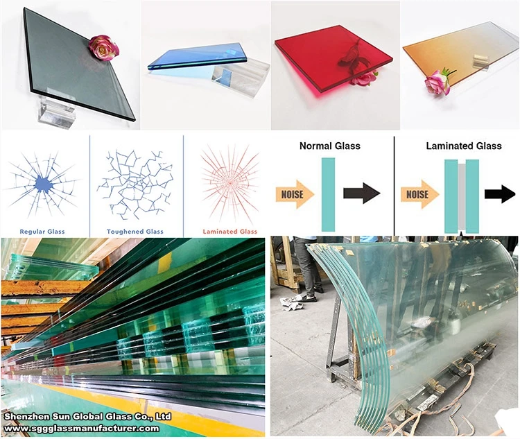 Multi Layer Toughened Laminated Glass Sheet Price Safety Triple Bulletproof Clear Pvb Sgp