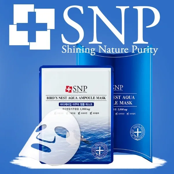 [snp] birds nest aua ampoule mask 25ml*10ea _ korean cosmetics