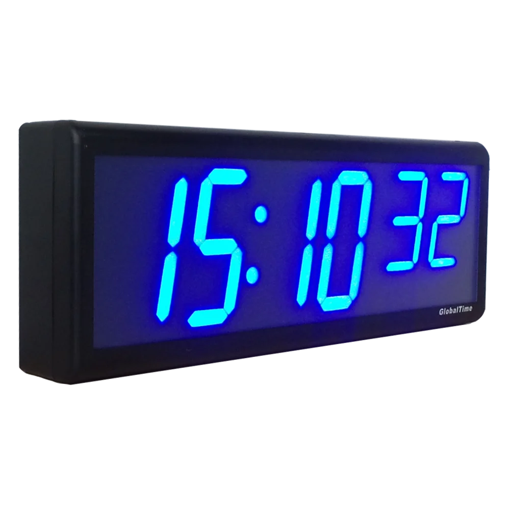 

4.0" Blue 6 Digit LED PoE Digital Wall Clock