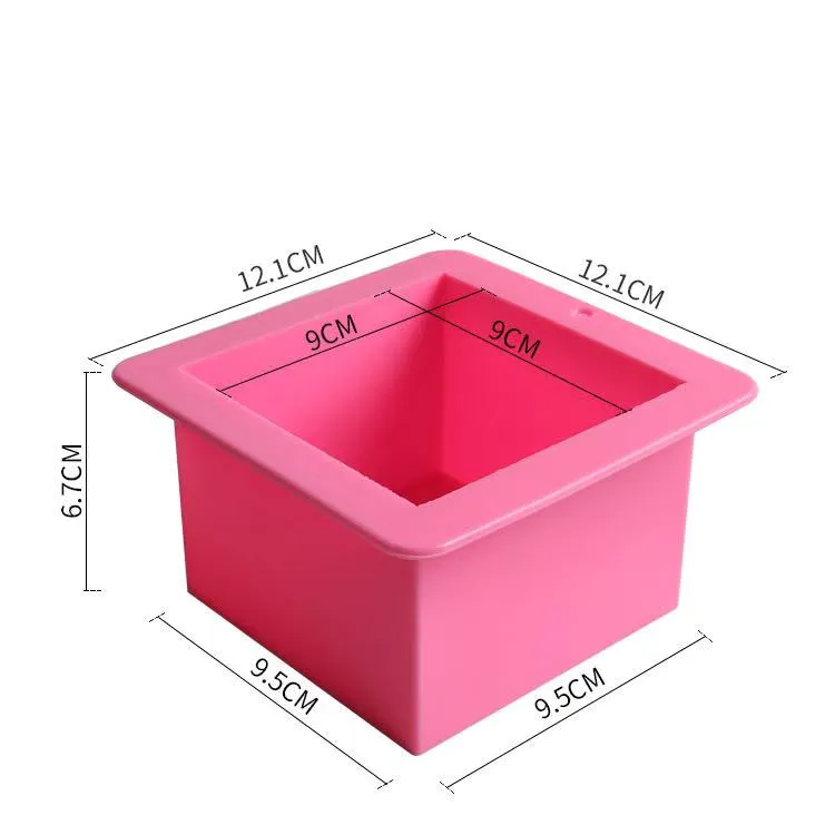 

500ML Square Soap Mold Handmade DIY Moulds Cake Tools Type Eco-Friendly Feature Single Cavity Silicone Soap Mold, Random color