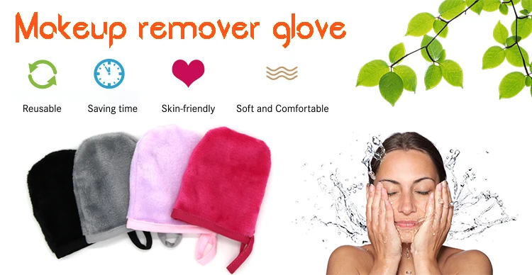 Reusable Spa Gloves Face Cleaning Mitts Microfiber Makeup Remover Glove