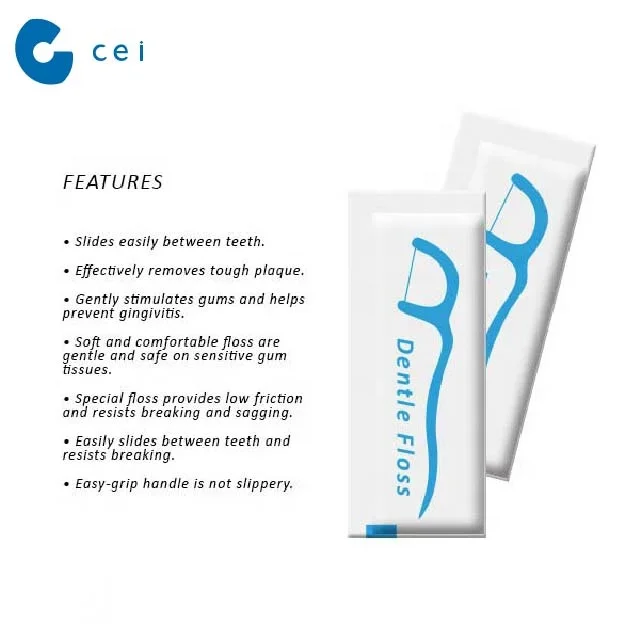 Colored Dental Floss Uhmwpe Bulk Dental Floss Pick Tooth Floss Pick