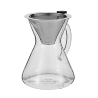 

Paperless Pour Over Coffee Dripper and Tea Maker Stainless Steel with a Reusable Drip Cone Portable Filter