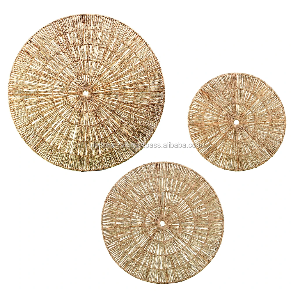 Seagrass Wall Plate / Woven Seagrass Home Decor / Seagrass Wall Decor
