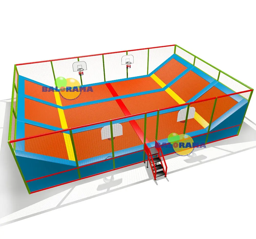 
Used trampoline park outdoor commercial for sale size 9x14 meter, super trampoline 