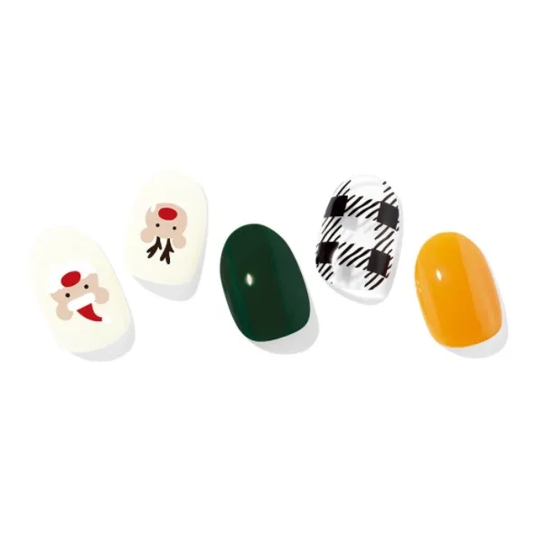 

30 Sheets 16pcs basic+14pcs Full Gel Wraps Polish Christmas Gift Design Dear. Santa Nail Stickers Made in Korea, Multi color