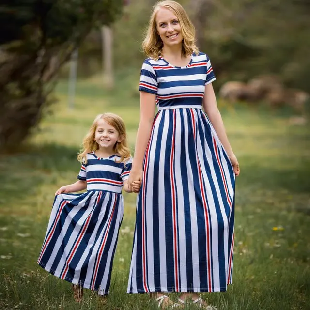 

Wholesale Latest Summer Family Mommy And Me Matching Outfits Custom Mother Daughter Clothing