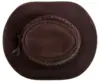Aussie Brown Western Style Cowboy Outback Real Suede Leather Aussie Bush Hat