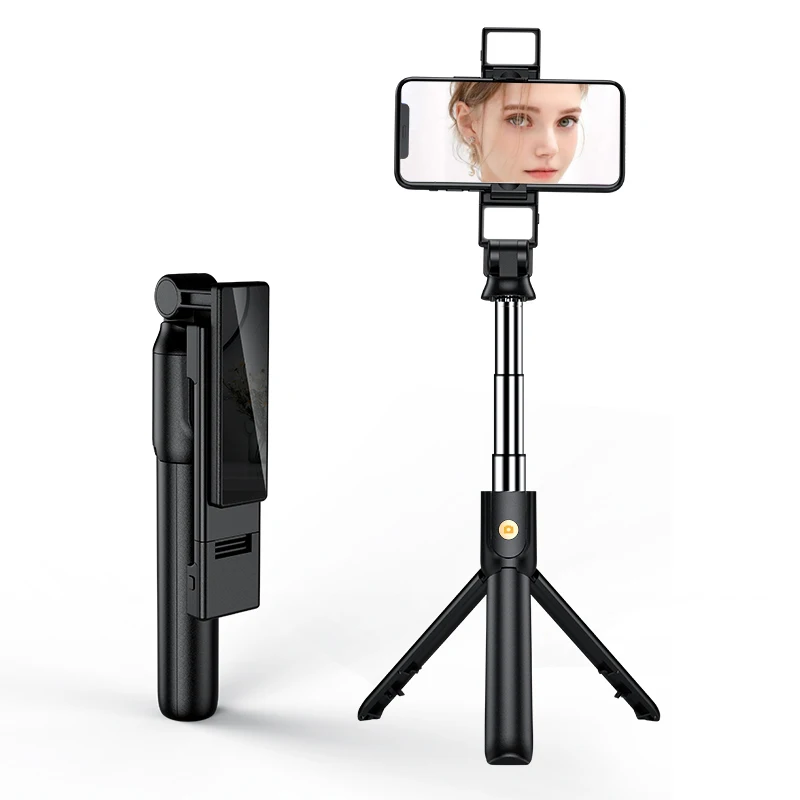 

K12D Portable Extendable Smart 360 Mini Selfie Sticks Tripod Led Fill Light With Wireless Remote