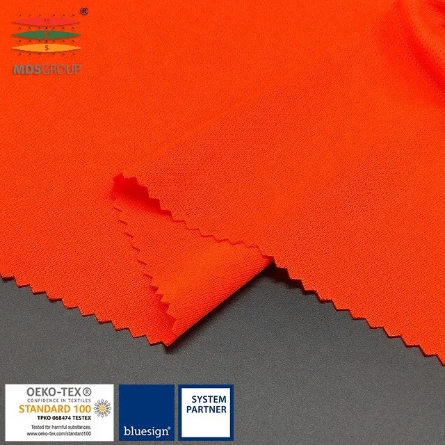 
POPULAR SPORTSWEAR CORE FABRIC FOR GARMENT 100% RECYCLE POLYESTER CIRCULAR KNIT SOFT MOCK EYELET 