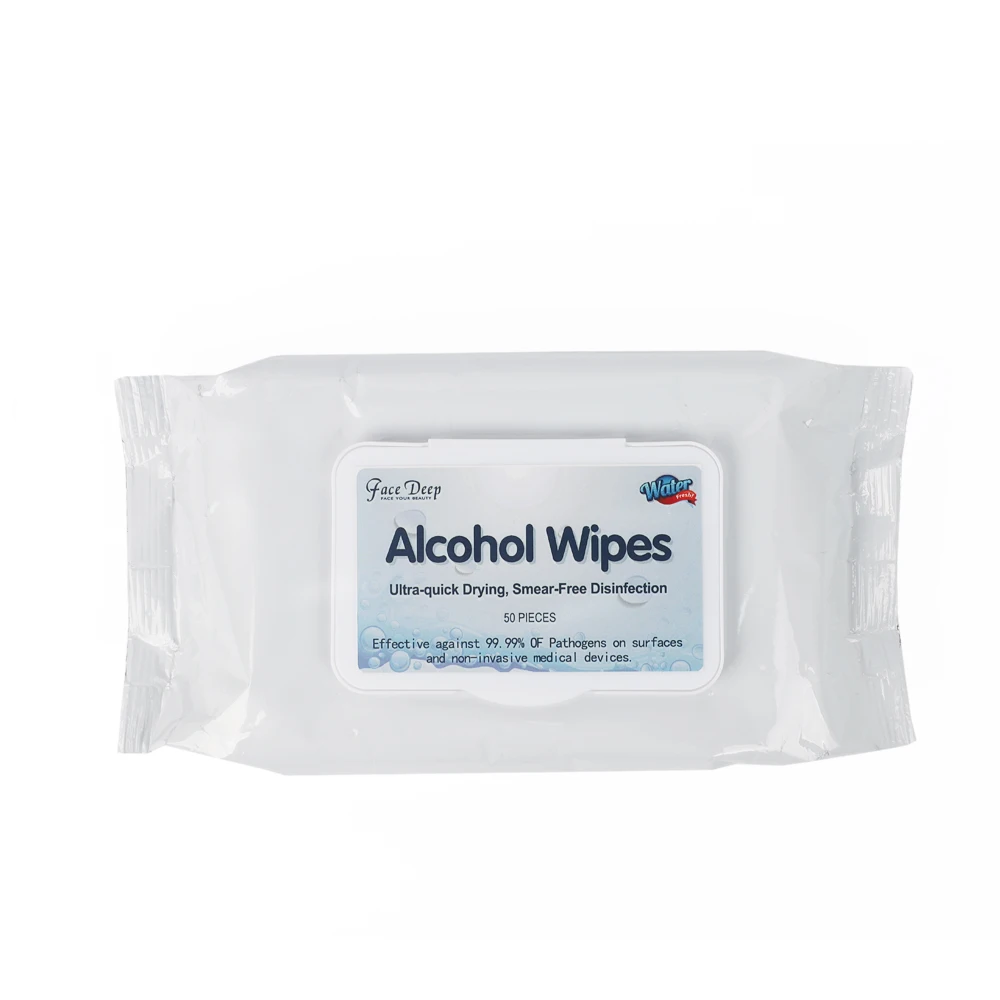 

Alcohol Wipes Flushable Wipes Non-woven Fabric 75% Alcohol Wipes, White