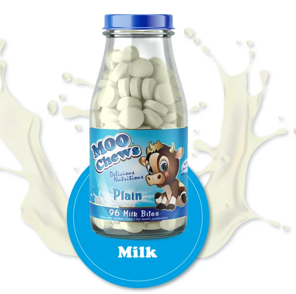 
Moo Chews 96 tablets bottle Milk Healthy Snack Kids and Toddlers Milk Tablet High Calcium NZ made 