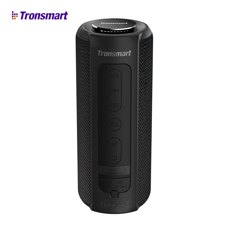 

Tronsmart Element T6 Plus Portable BT 5.0 Speaker with 40W Max Output Deep Bass IPX6 Waterproof Ture Wireless Stereo - Black