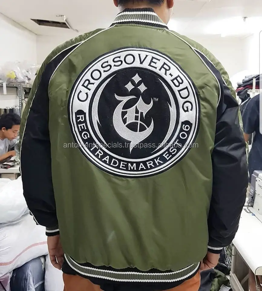 Custom Satin Varsity Jacket /custom Nylon Varsity Jackets Bombar