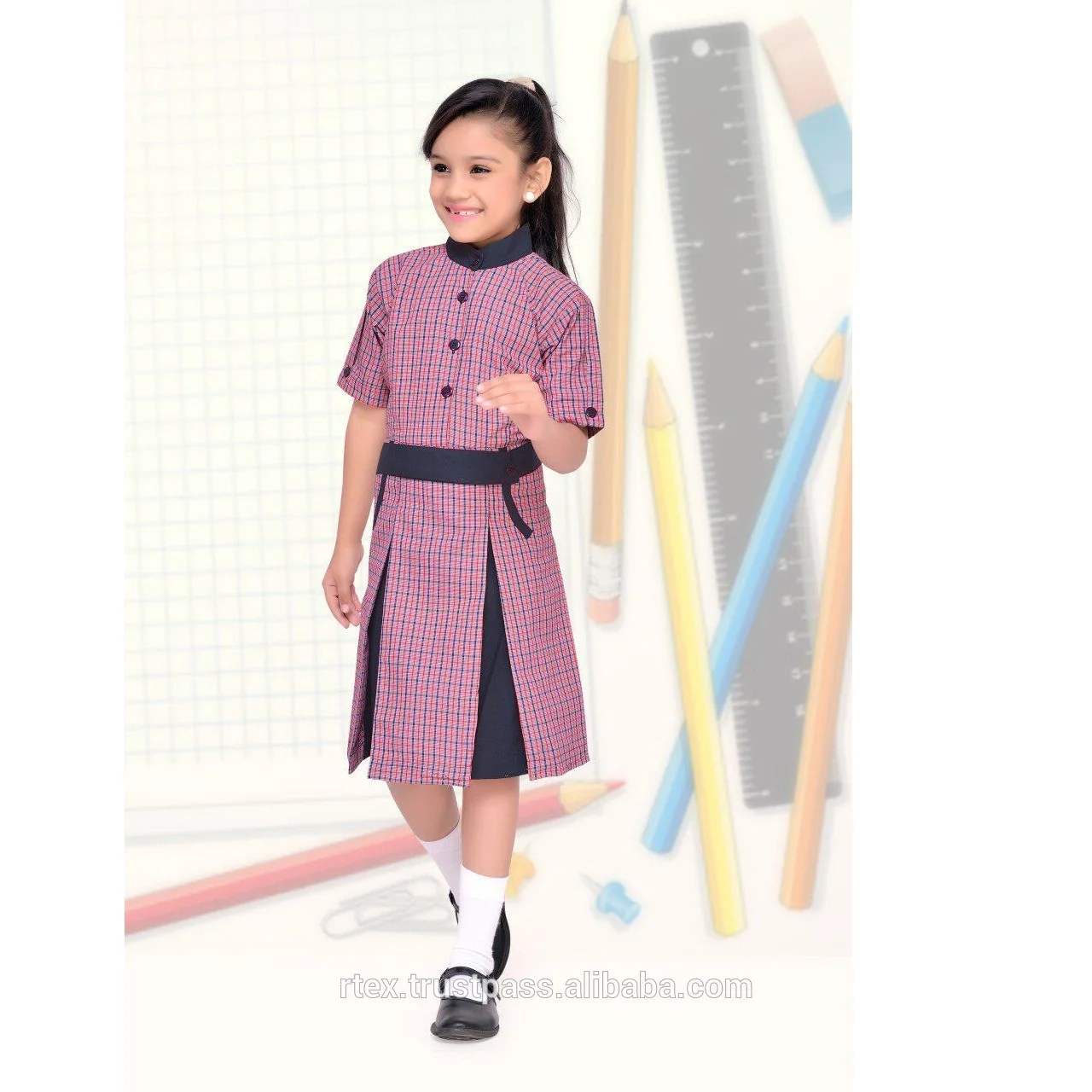 
Plaid Uniform for girls for different age group and design - S61 