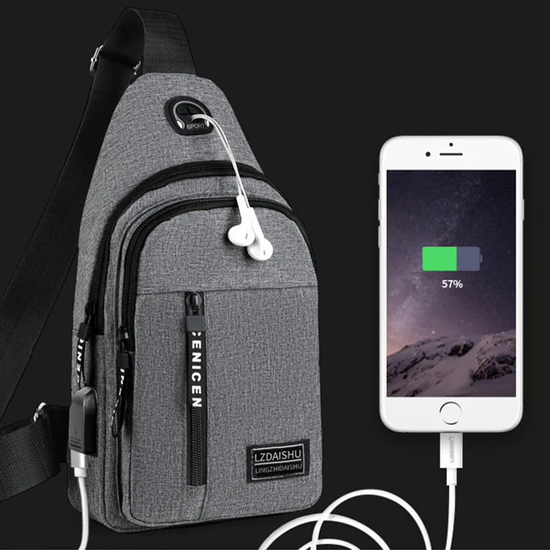 

2021 custom zipper messenger bag for men sling fashionable mini sports shoulder crossbody waterproof, Grey or customized