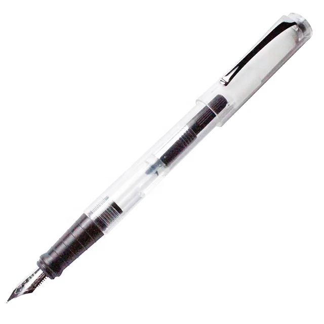 
Plastic Demonstrator Clear Fountain Pen With Ink Converter 