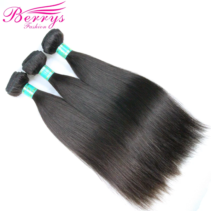 

Berryshair 3pcs/lot Malaysian Straight Hair Bundles Premium Virgin Human Hair Extension No Shedding No Tangling Can Be Dyed