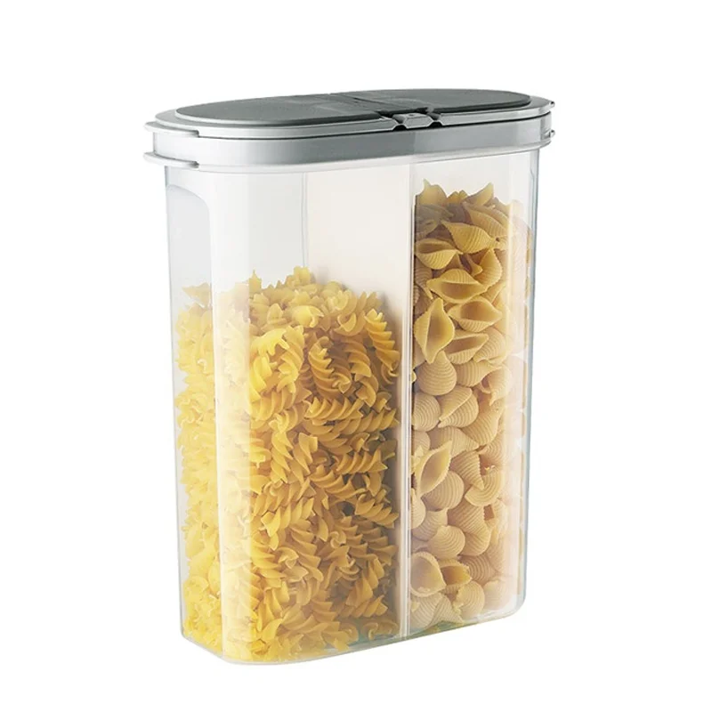 

2 In 1 Cereal Storage Container Set, Cereal Jar, Container Storage Kitchen Plastic Storage Box Airtight With Lid for Dry Food