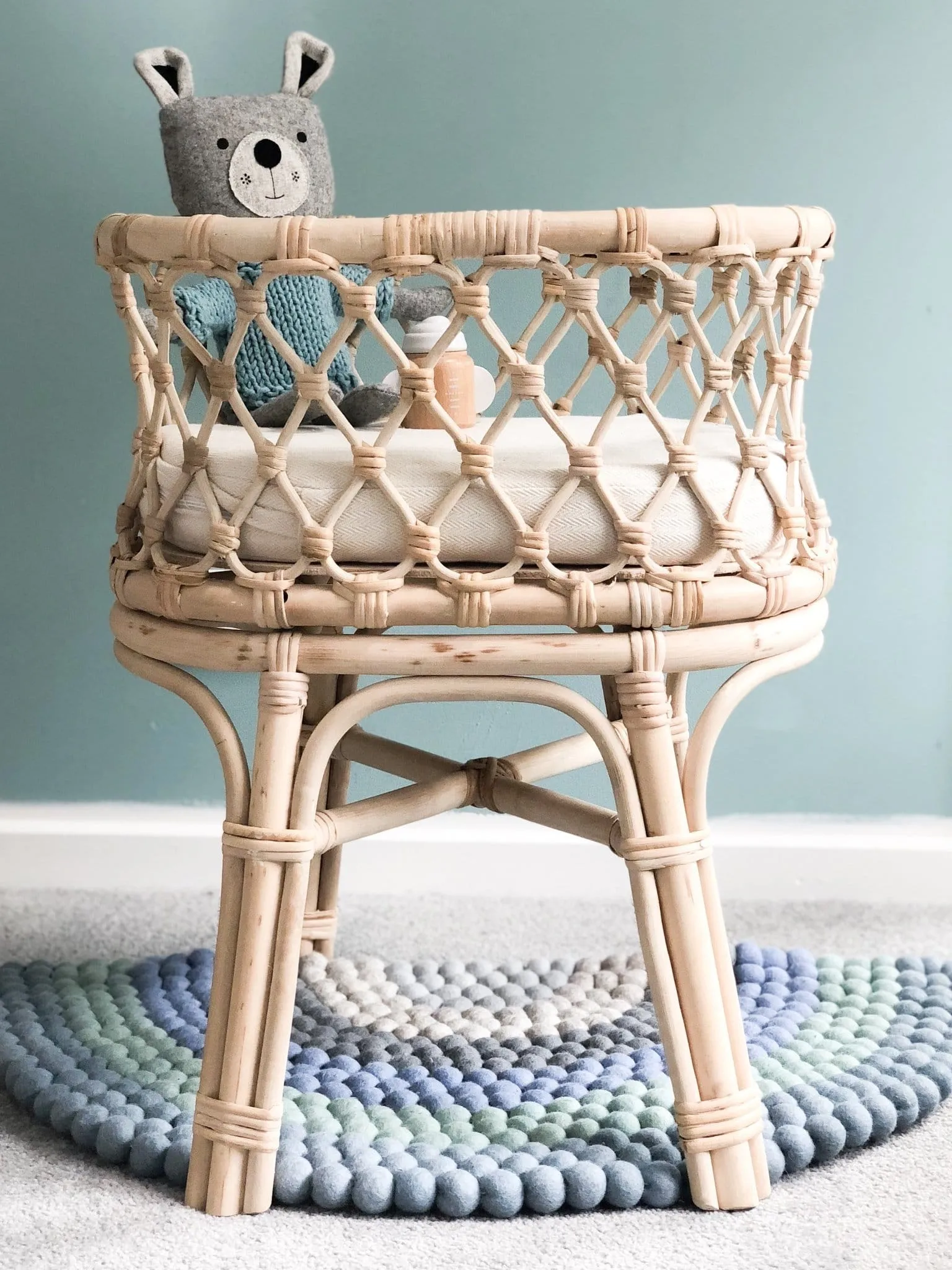 rattan dolls highchair