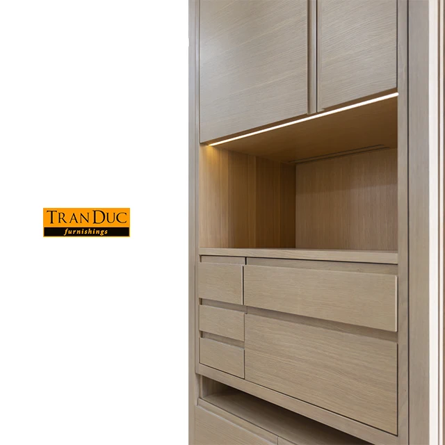 
Large TV unit with cabinet and drawers for hotel bedroom furniture set 5 star 