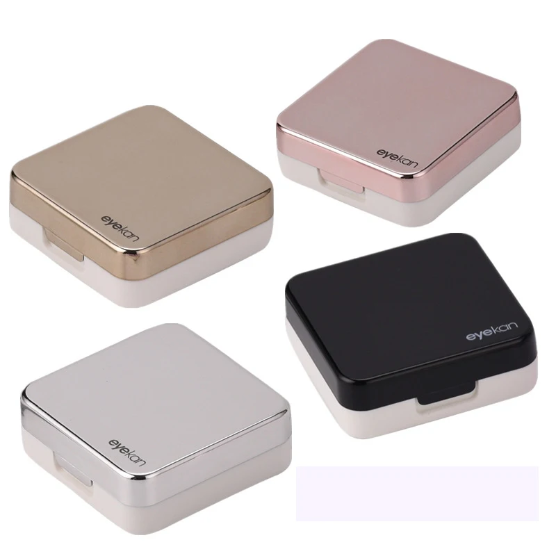 

Customized logo square colourful cute portable travel contact lens case, Custom colors