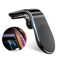 

Free Shipping New Arrival Strong Magnetic L Shape Phone Holder Stand Car Air Vent Mount Clip Cellphone Holder