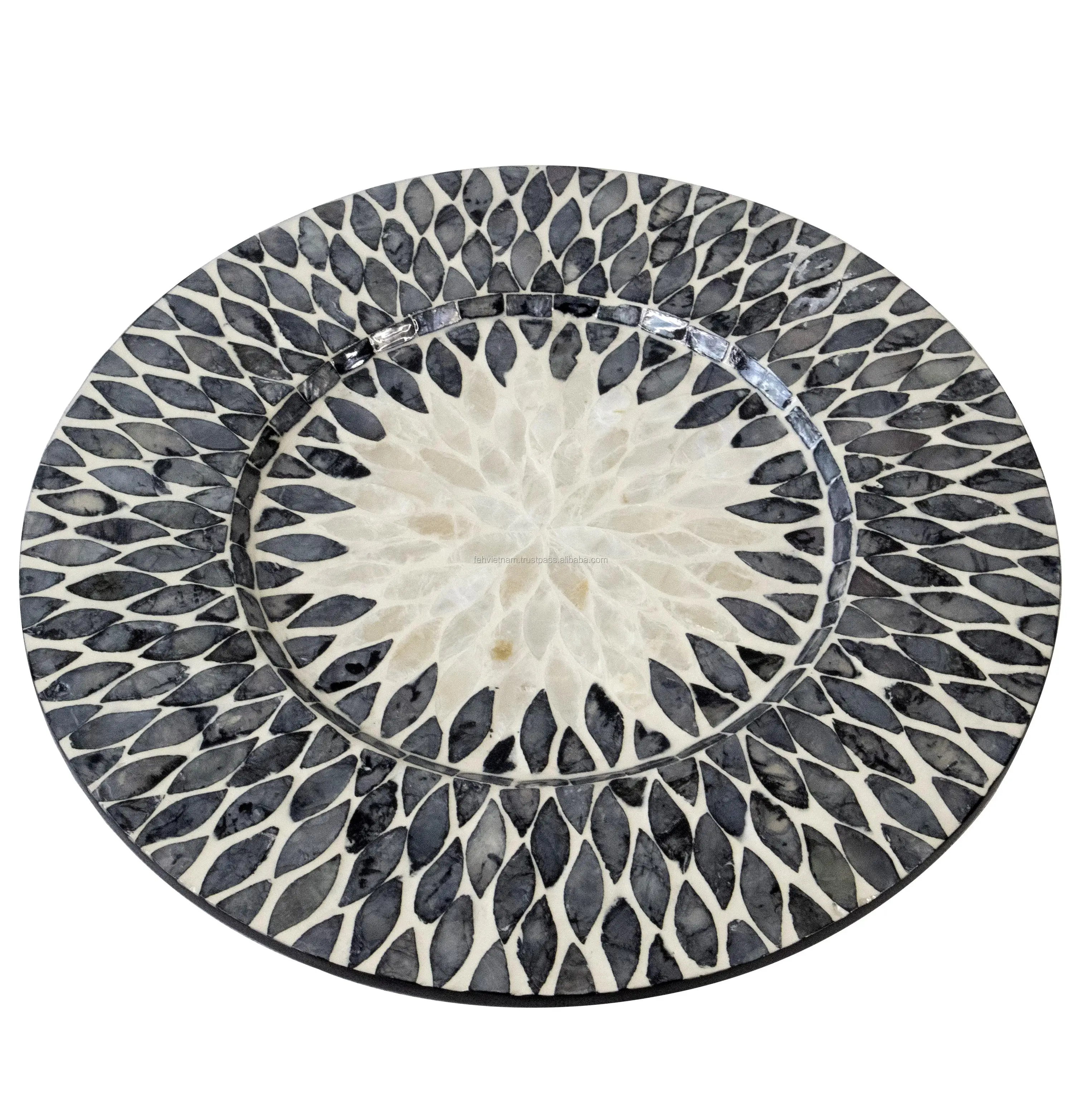 Vietnam Placemats Wholesale 13inch Mother Of Pearl Charger Plate For