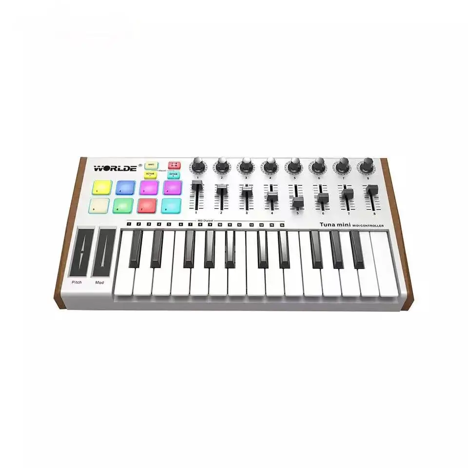 

Worlde Tuna Mini piano MIDI Keyboard controller 25 Keys usb digital music production for musical instrument Electronic Organ