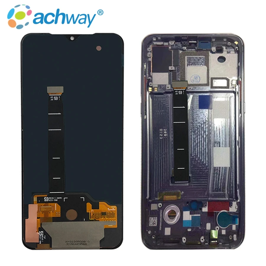 

6.39'' AMOLED LCD For xiaomi Mi 9 LCD Display Touch Screen Digitizer Assembly with frame For Mi9 M1902F1G Display