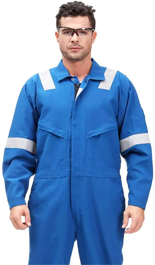 环保防静电棉工作服采矿用防火服装工业安全火焰反射胶带服装 - buy