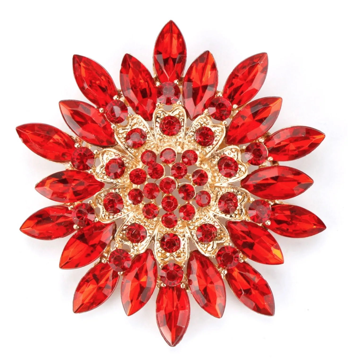 large red brooch