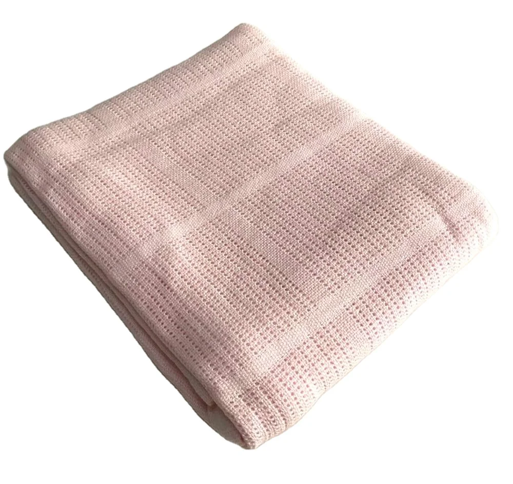 
China supplier comfort warmth100% cotton thermal pink Blanket baby 