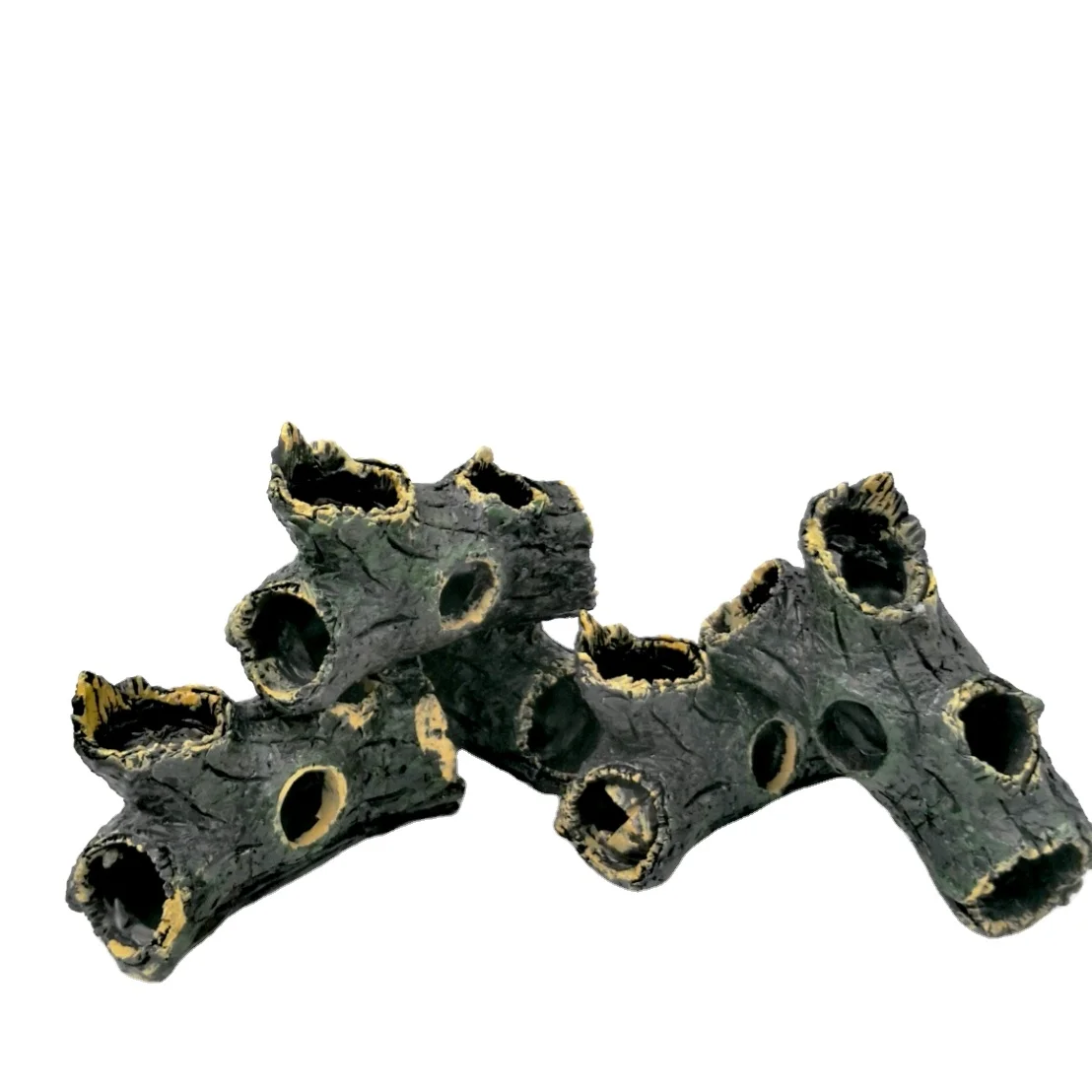 

Decaying Trunk Aquarium Small Fish Ornament Freshwater Small Resin Log Fish Tank Landscape Wood with Holes Aquarium Hideout Cave