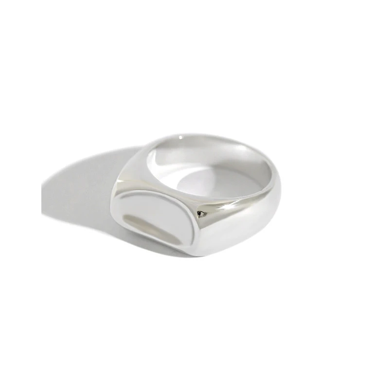 

H-R930 One Stop Vendor Pure Silver Ins2020 New Simple Smooth Women'S Niche Design Silver Ring