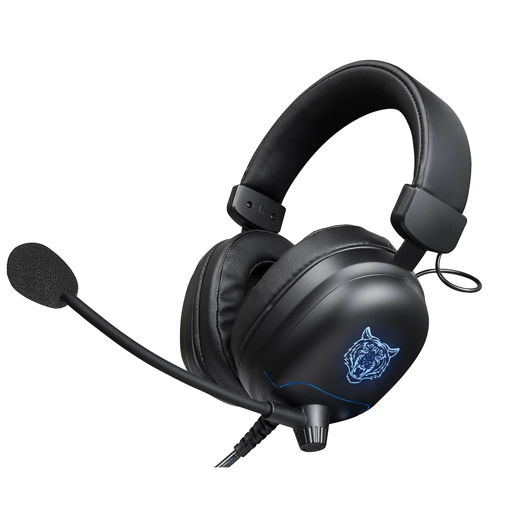Honcam Wired Gmae Gaming Headphone with Mic Headset with RGB Light for PS4/PC/XBOX