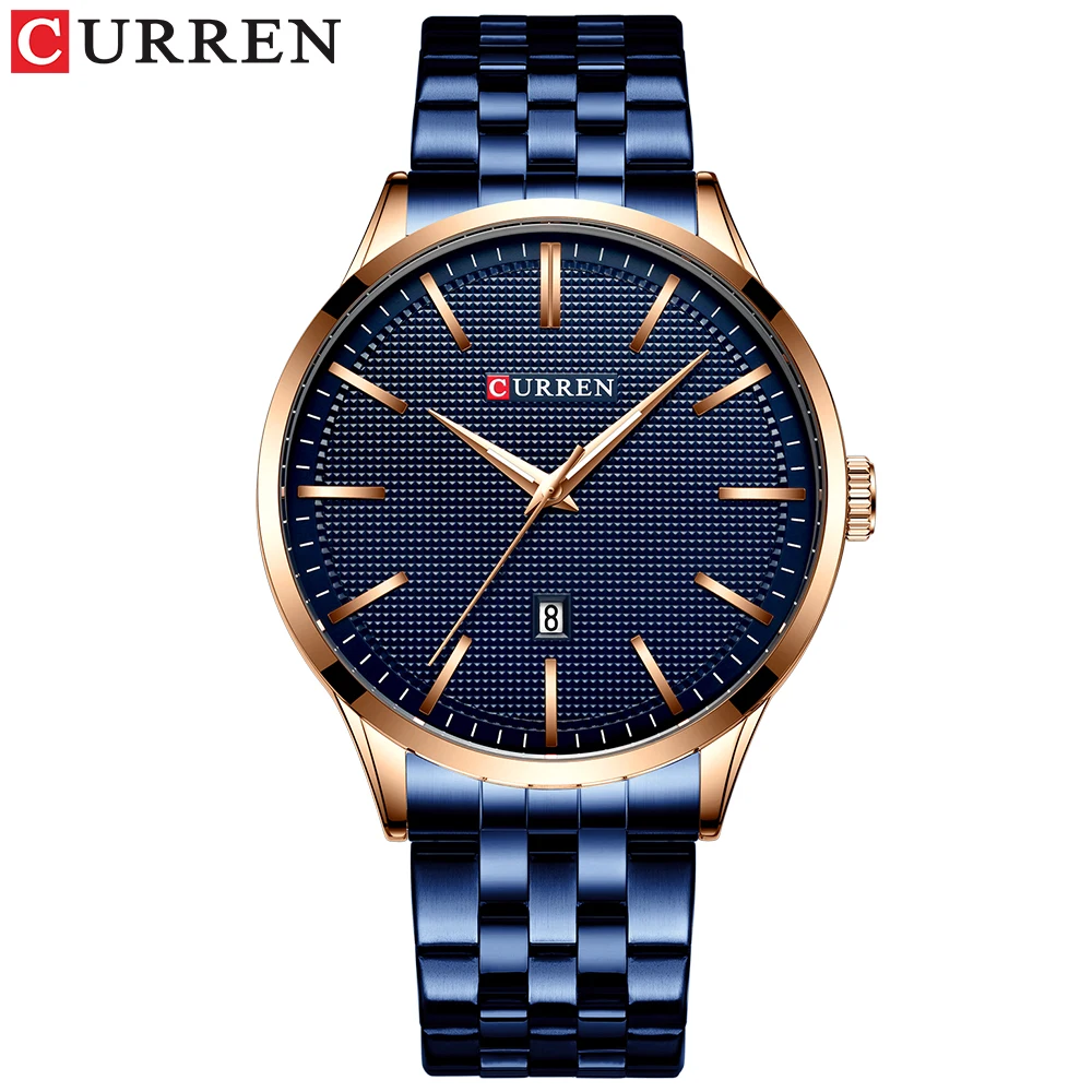 

Curren 8364 Sport Business Quartz Men Watches Fashion Auto Date Stainless Steel Watch Mens Causal Business Male Clock