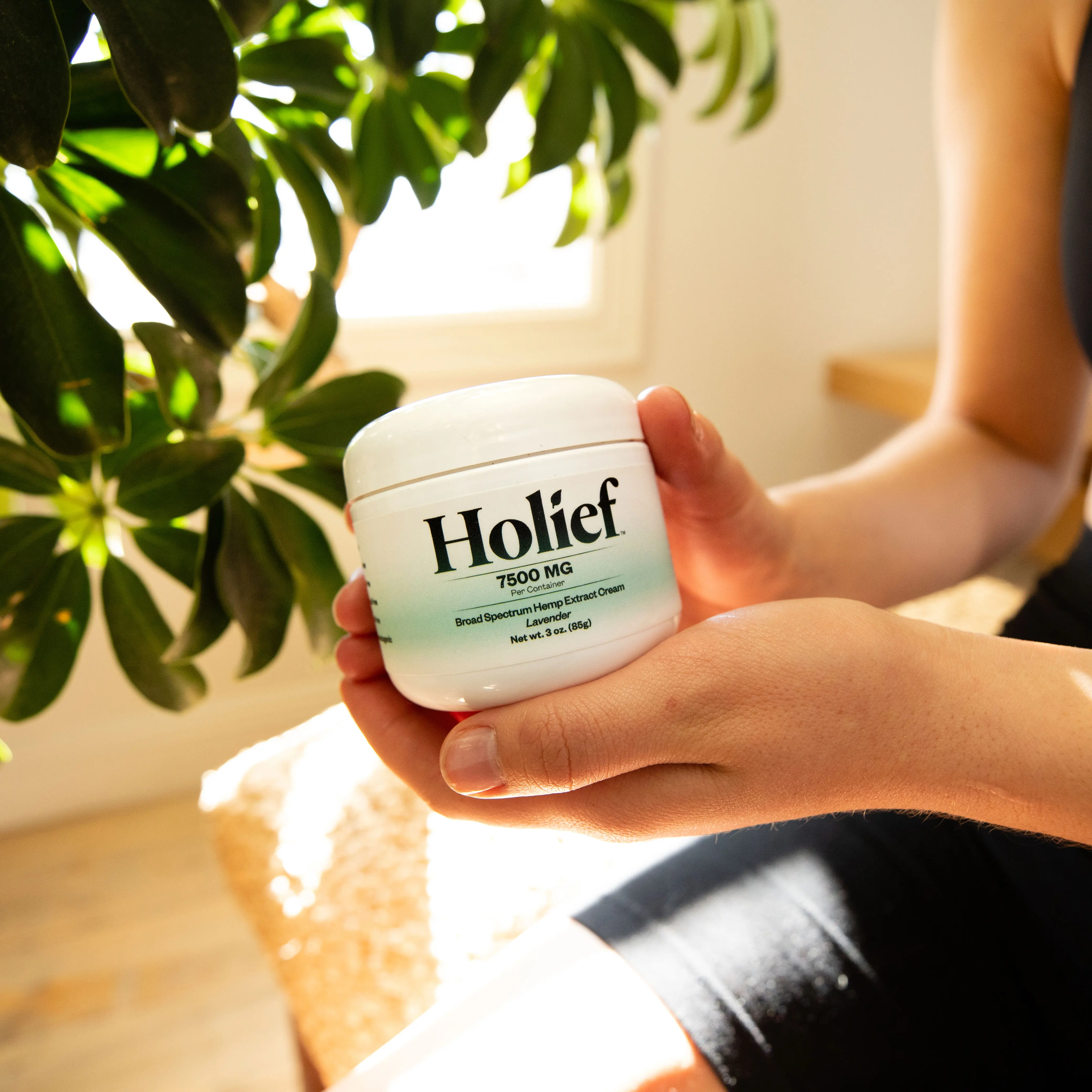 

RELAXING CBD TOPICAL CREAM WITH HEMP BY HOLIEF, White