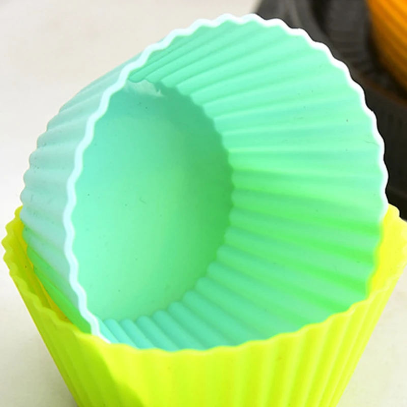 

Hot Sell Food Grade Cake Baking Tools Silicone Cake Mold Bowl Silicone Muffin Cake Cup Silicone Cupcake Holder, Multi-colored